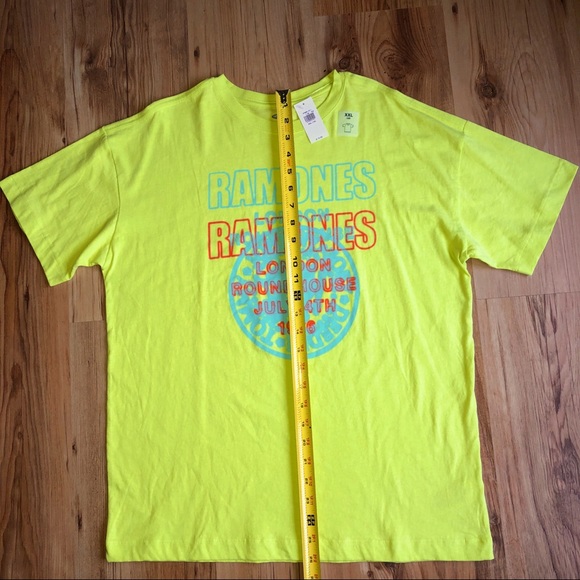NEW Gender Neutral Licensed Pop-Culture Graphic Tee RAMONES T Shirt Green XXL - Picture 7 of 14